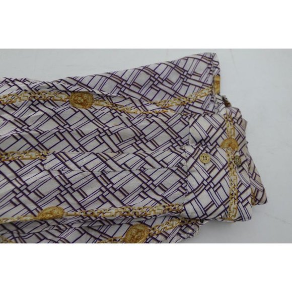 Vintage Versace Jeans Couture Shirt Mens XL Medusa Pattern Gold Chain Baroque - Picture 11 of 16